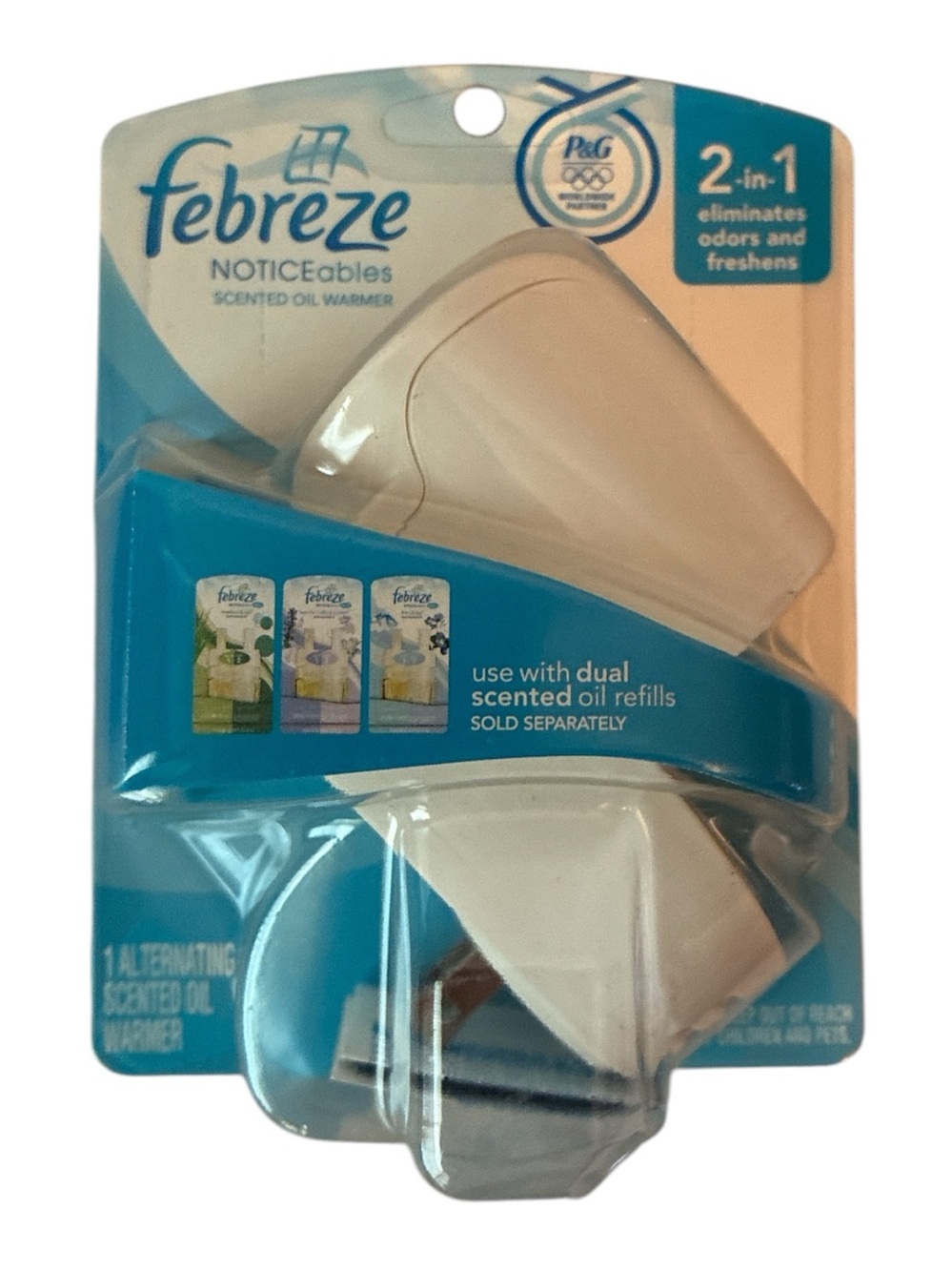 Febreze Noticeables 2 In 1 Alternating Scented Oil Warmer Plug In - White